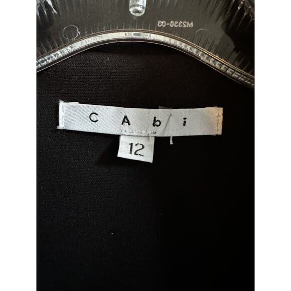 CAbi‎ Black Military Style Long Button Coat Light Weight Black Size 12 - Picture 7 of 8